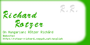 richard rotzer business card